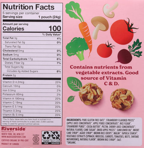 Made Good Organic Granola Minis Strawberry 4.25 OZ