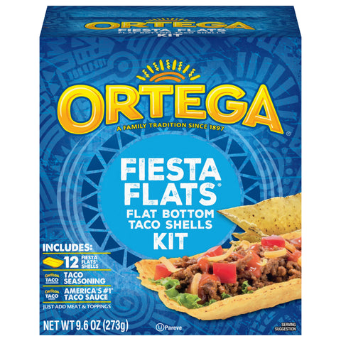 Ortega Fiesta Flats Taco Shells Kit 9.6 OZ