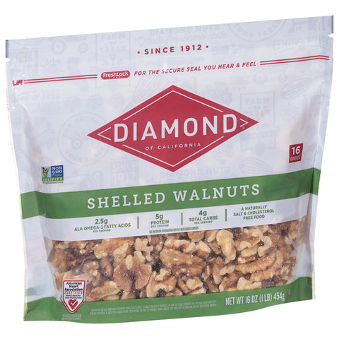 Diamond Shelled Walnuts 16 OZ