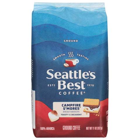 Seattle's Best Coffee 100% Arabica Ground Campfire S'mores Coffee 11 oz - 6 Pack