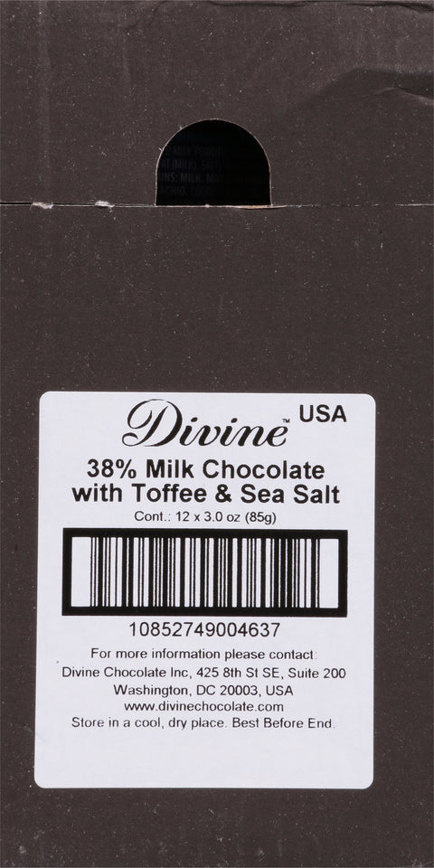 Divine Smooth Milk Chocolate with Toffee & Sea Salt 3 oz