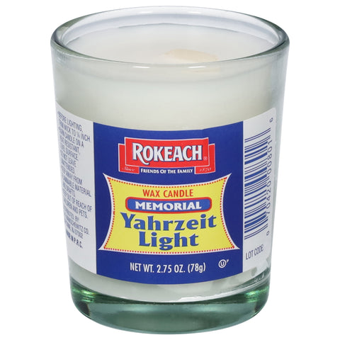 Rokeach Paraffin Wax Candle 1 CT