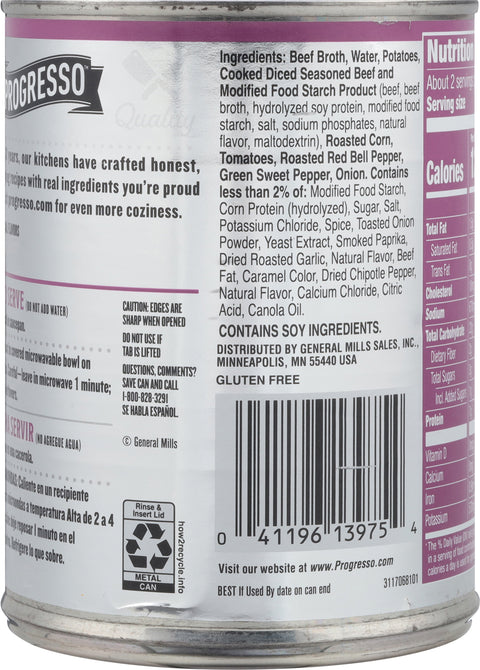 Progresso Pitmaster Hearty Smokehouse-Style Steak & Potatoes with Roasted Vegetables Soup 18.5 oz