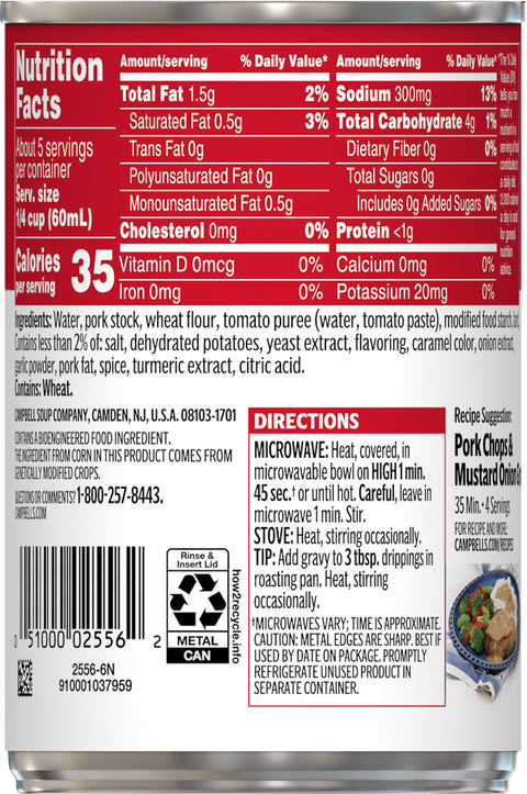 Campbell's Gravy Golden Pork 10.5 OZ