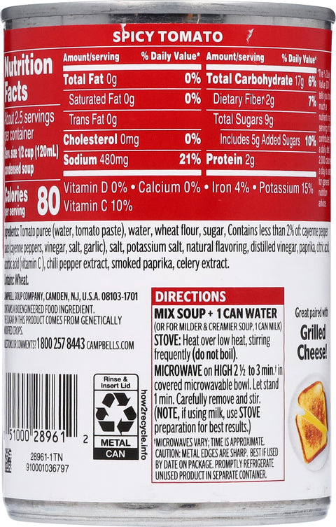 Campbell's Spicy Tomato Condensed Soup 10.5 oz
