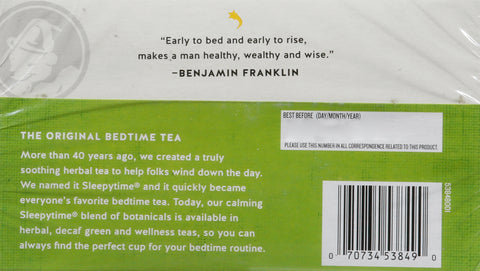 Celestial Seasonings Sleepytime Detox Tea Bags 20 CT
