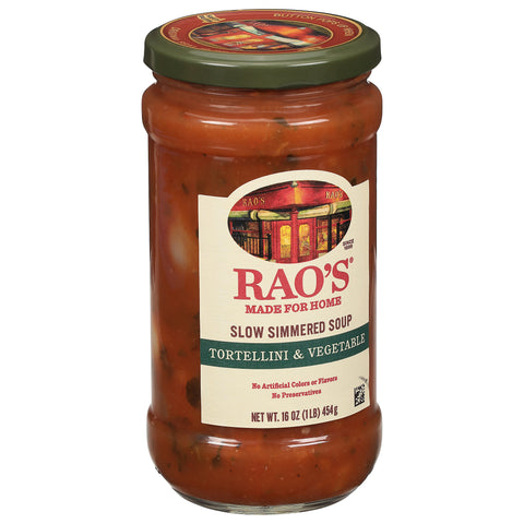 Rao's Tortellini & Vegetable Slow Simmered Soup 16 OZ