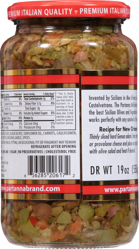 Partanna Muffuletta Mediterranean Olive Salad