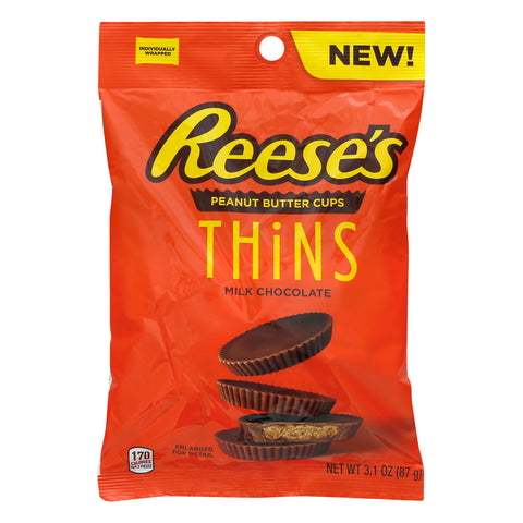 Reese's Thins Milk Chocolate Peanut Butter Cups 3.1 oz - 8 Pack