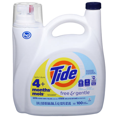 Tide Free & Gentle Detergent 132 fl oz
