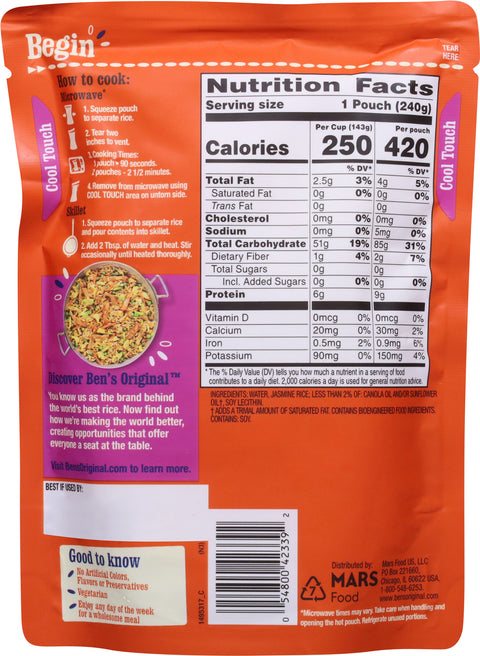 Ben's Original Ready Rice Jasmine 8.5 OZ