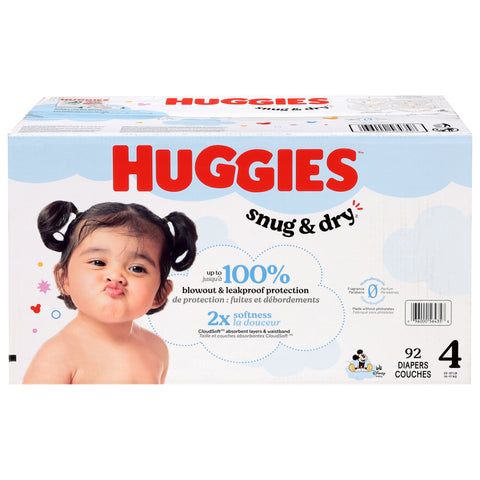 Huggies Snug & Dry Disney Baby Size 4 Diapers (22-37 lbs (10-17 kg)) 92 Each