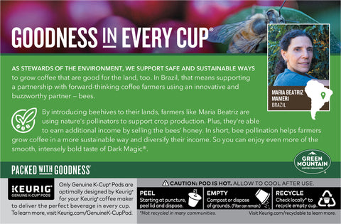 Green Mountain Coffee Roasters Dark Magic Keurig Single-Serve K-Cup Pods, Dark Roast Coffee 4 OZ