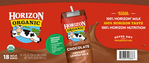 Horizon Organic Lowfat Milk Chocolate 144 FZ