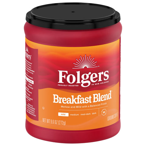 Folgers Ground Coffee Breakfast Blend 9.6 OZ