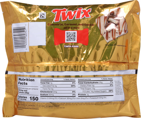 Twix Caramel & Milk Chocolate Minis Cookie Bars Sharing Size 9.7 oz  8 Pack