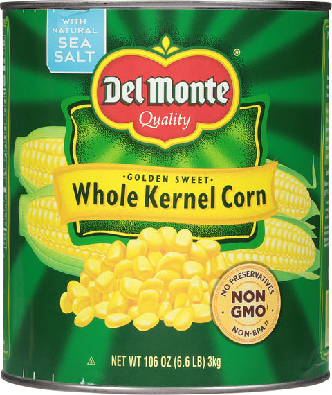 Del Monte Whole Golden Sweet Kernel Corn 106 oz