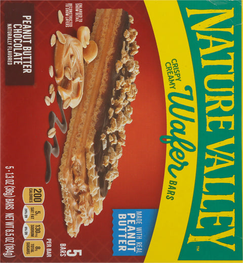 Nature Valley Crispy Creamy Peanut Butter Chocolate Wafer Bars 6.5 OZ