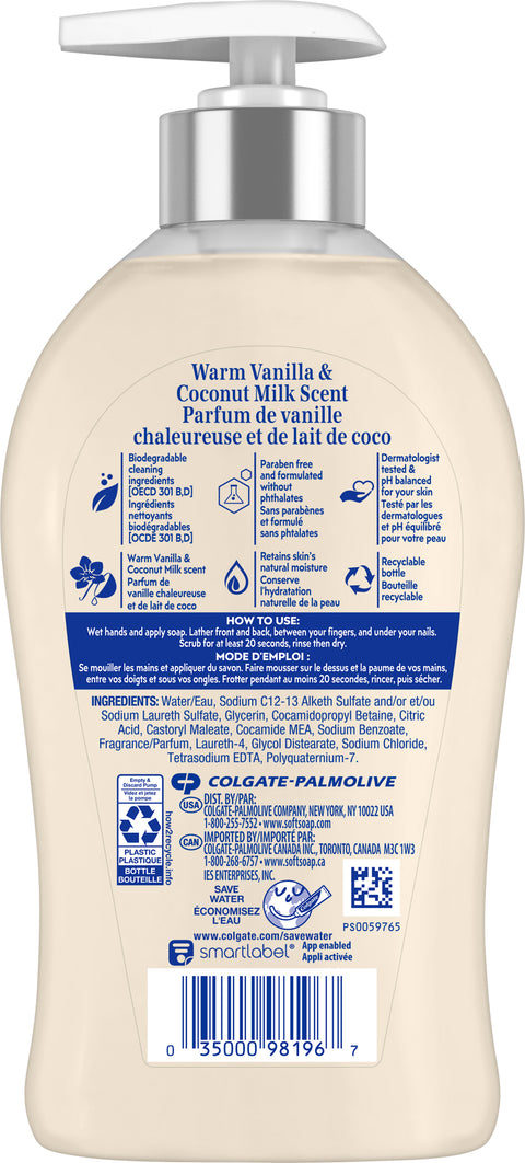 Softsoap Warm Vanilla & Coconut Milk Liquid Hand Soap 11.25 FZ