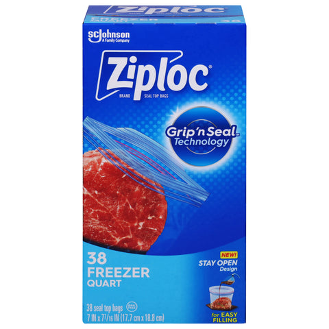 Ziploc Storage Bags Freezer Quart 38 CT