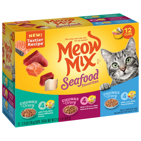 Meow Mix Seafood Favorites Variety Pack 33 OZ