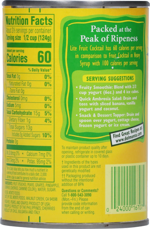 Del Monte Fruit Cocktail Light 15 OZ