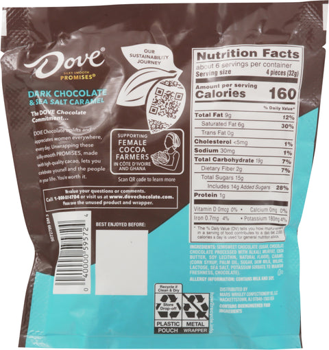 Dove Dark Chocolate & Sea Salt Caramel 6.74 oz