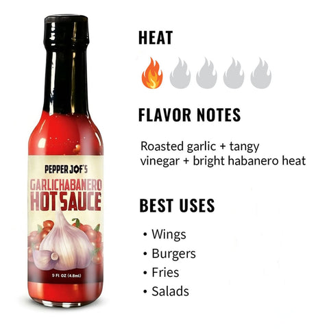 Garlic Habanero Hot Sauce - 5 oz