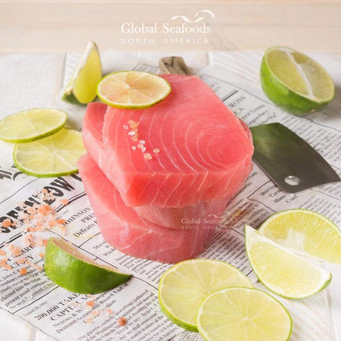 Yellowfin Tuna (Ahi) Steaks – High-Quality Frozen Seafood by Global Seafoods
