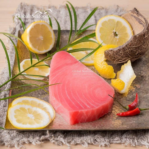 Yellowfin Tuna (Ahi) Steaks – High-Quality Frozen Seafood by Global Seafoods