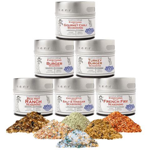 Gourmet Backyard BBQ Burgers & Fries Seasoning Set - Six Pack