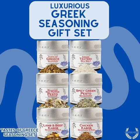 Greek Seasoning Gift Set - Tastes of Greece - Artisanal Spice Blends Six Pack