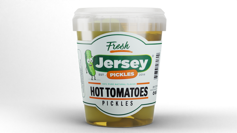 Hot Pickled Green Tomatoes