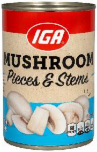IGA Vegetables Mushrooms Stems & Pieces - 8 OZ 24 Pack