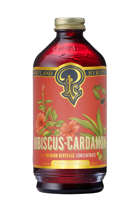 Portland Syrups Hibiscus Cardamom Syrup - 12 FL OZ 6 Pack
