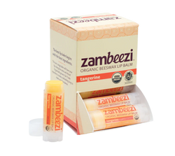 Zambeezi Tangerine Lip Balm Carton - 0.15 OZ 24 Pack