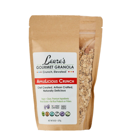 Laura's Gourmet Granola AppleLicious Crunch Granola - 8 OZ 6 Pack