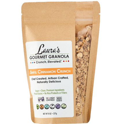 Laura's Gourmet Granola Sinful Cinnamon Crunch Granola - 8 OZ 6 Pack