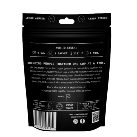 Lemon Ginger Hot Tea  Pouch
