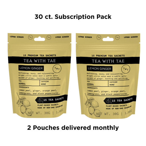 Lemon Ginger Hot Tea  Pouch
