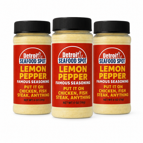 Detroit Seafood Spot Lemon Pepper Seasoning — 1, 3, 4 or 5 Bottles (12 oz / 340 g Each)