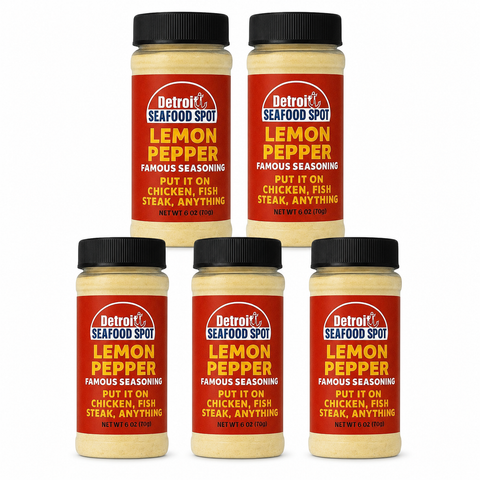 Detroit Seafood Spot Lemon Pepper Seasoning — 1, 3, 4 or 5 Bottles (12 oz / 340 g Each)