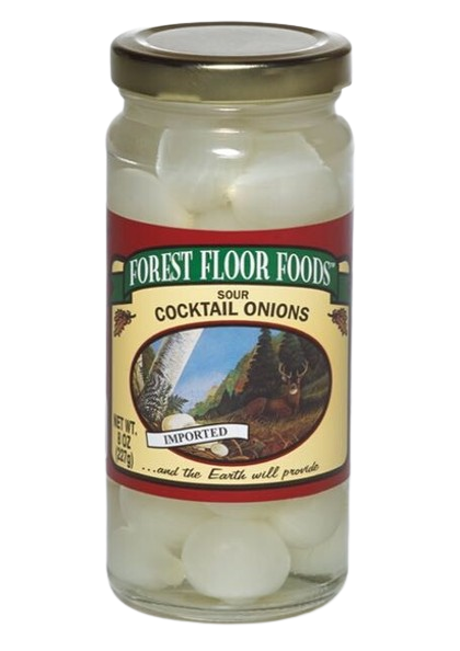 Forest Floor Foods Sour Cocktail Onions - 8 OZ 12 Pack