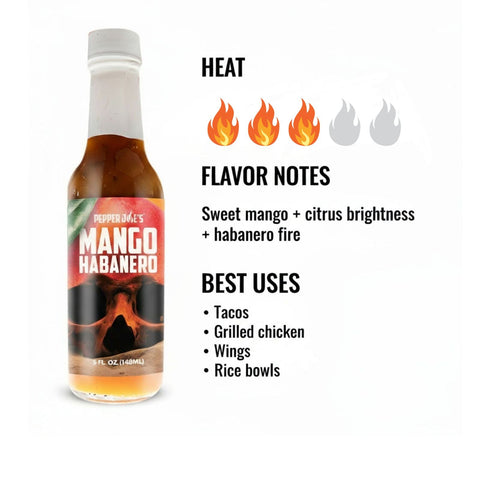 Mango Habanero Hot Sauce - 5 oz