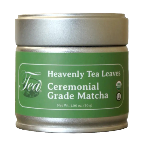 Heavenly Tea Leaves Organic Ceremonial Grade UJI Matcha Green Tea Powder, 30g - 1.05 OZ 6 Pack