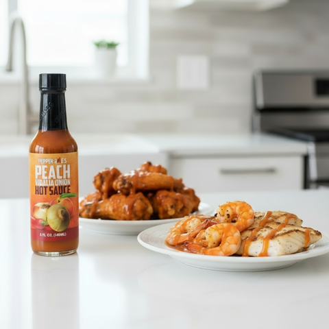 Peach Vidalia Onion Hot Sauce - 5 oz