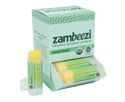 Zambeezi Sweet Basil Lip Balm Carton - 0.15 OZ 24 Pack