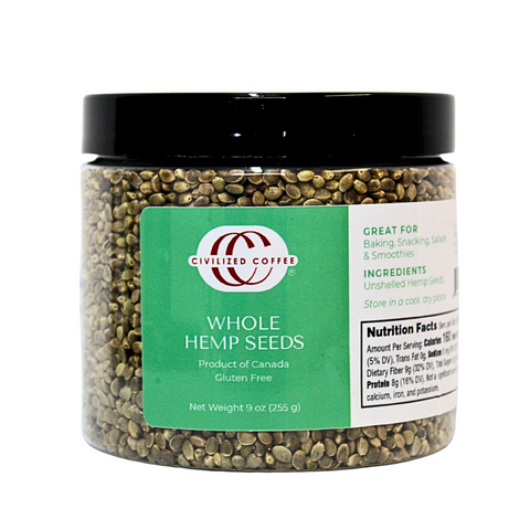 Hemp Seeds Whole Superfood for Snacking & Baking - 9 OZ 8 Pack