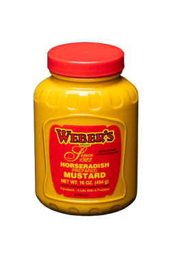Weber's Brand Horseradish Mustard - 16 OZ 12 Pack