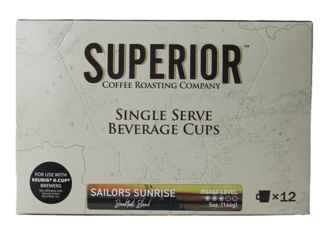 Superior Coffee Roasting Co. Keurig K-Cups - Sailors Sunrise - Breakfast Blend - 5 OZ 16 Pack